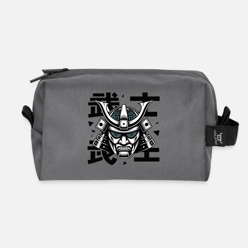 Futuristische Samurai-Masken-Glyphe - Recycelte Kulturtasche - Anthrazit