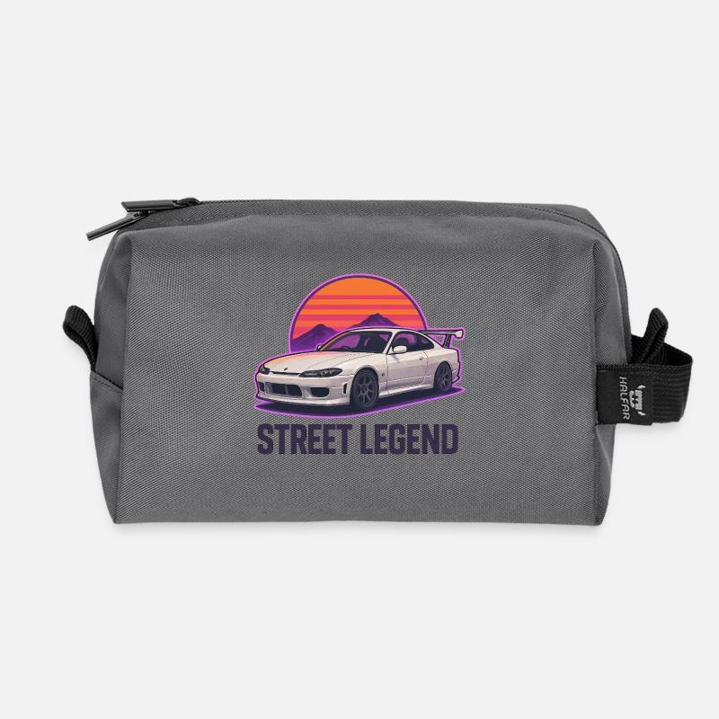Straßenlegende Sunset Drift - Recycelte Kulturtasche - Anthrazit