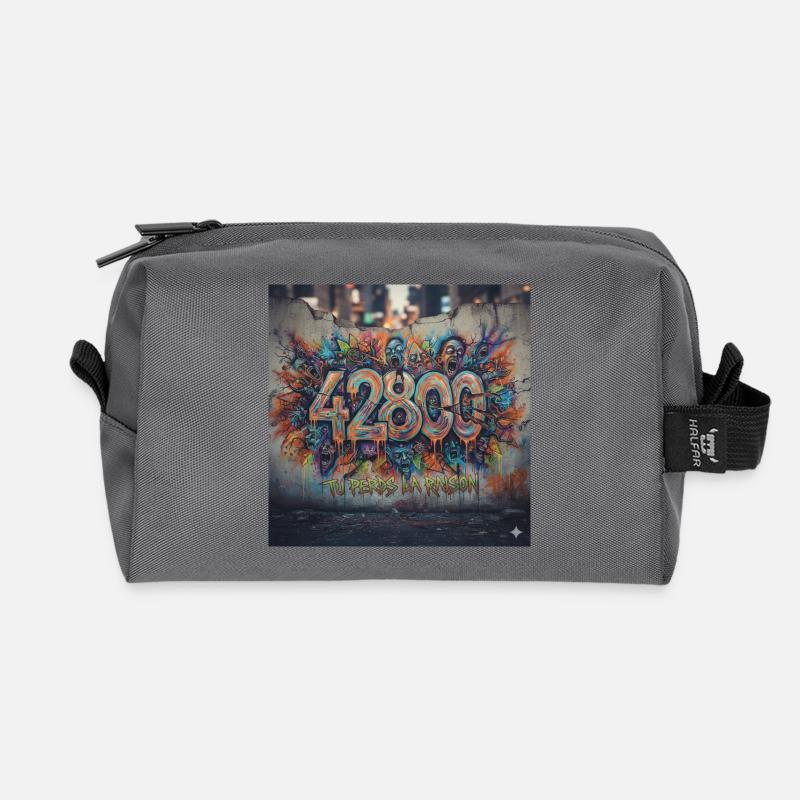 Graffiti 42800 Du verlierst den Verstand - Recycelte Kulturtasche - Anthrazit