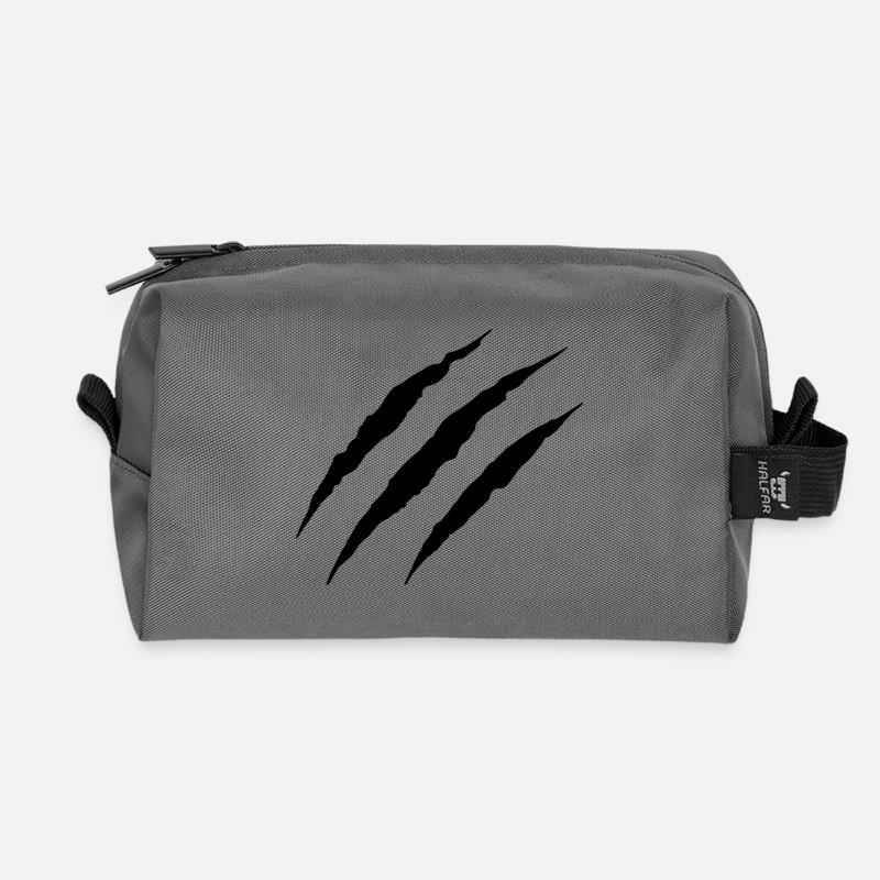 Wolf Scratch - Recycelte Kulturtasche - Anthrazit