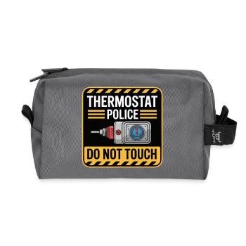 Thermostatpolizei nicht anfassen - Recycelte Kulturtasche - Anthrazit - Vorne