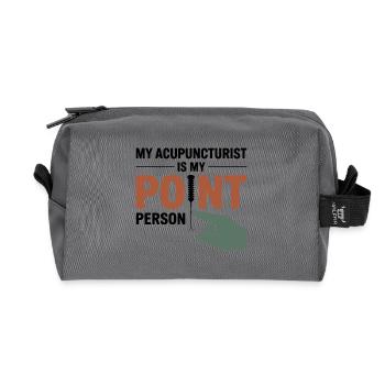 Mein Akupunkteur ist mein Ansprechpartner auf professioneller Ebene. - Recycelte Kulturtasche - Anthrazit - Vorne