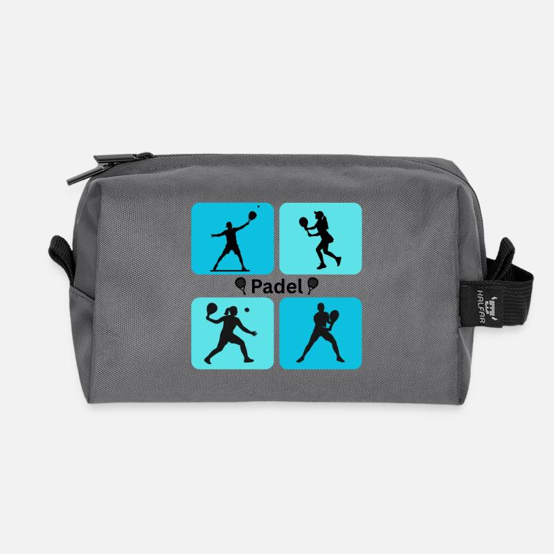Four Quad Padel - Recycled Toiletry Zip Bag - anthracite