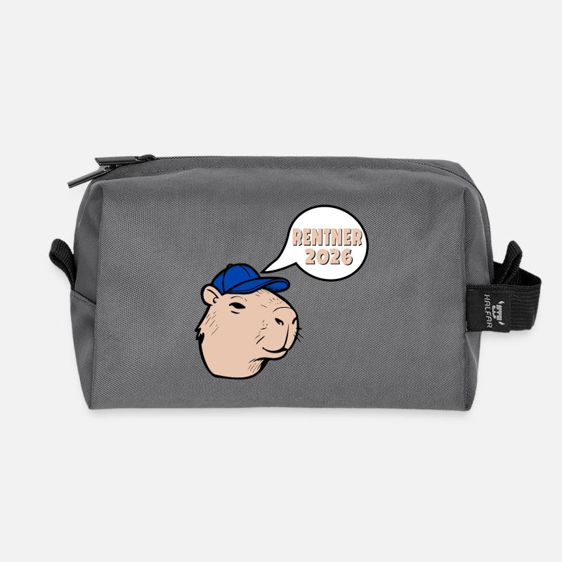 Rentner Rente 2026 Capybara - Recycelte Kulturtasche - Anthrazit