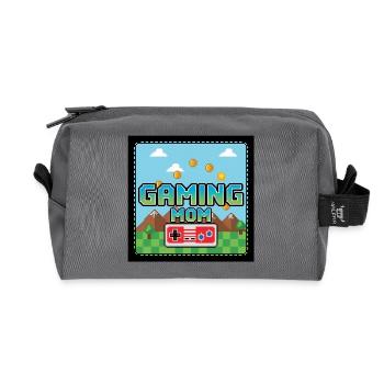 Gaming Mom - Recycelte Kulturtasche - Anthrazit - Vorne