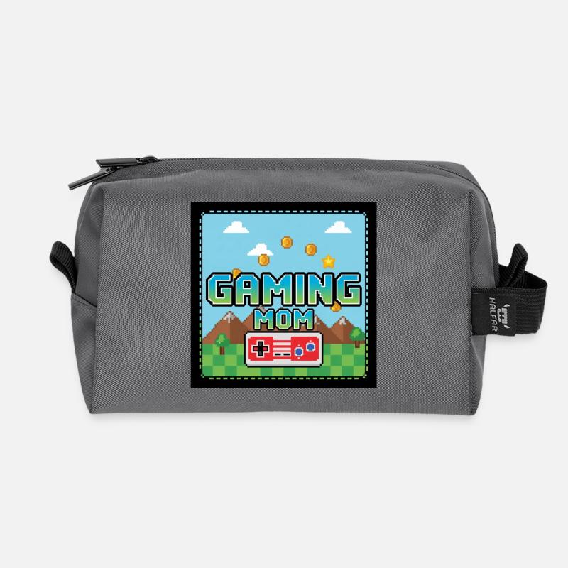 Gaming Mom - Recycelte Kulturtasche - Anthrazit