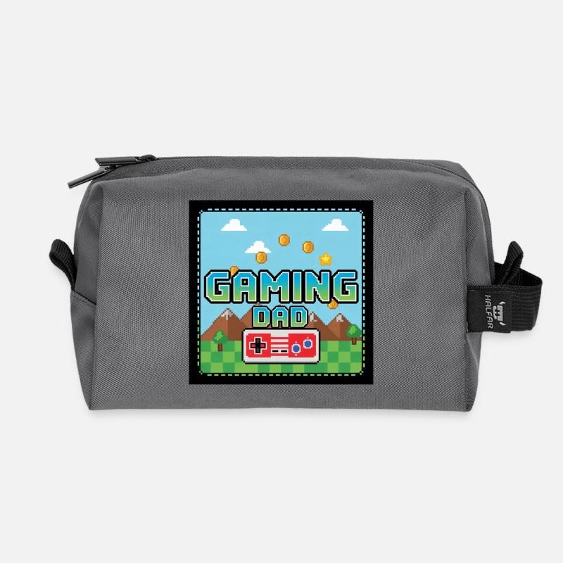 Gaming Dad - Recycelte Kulturtasche - Anthrazit