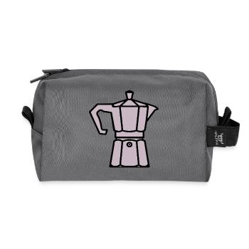 Coffee Espresso Maker - Recycled Toiletry Zip Bag - anthracite - Front