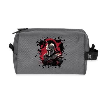 Guerrier Spartiate avec Éclaboussures de Sang - Trousse de toilette en tissu recyclé - anthracite - Devant