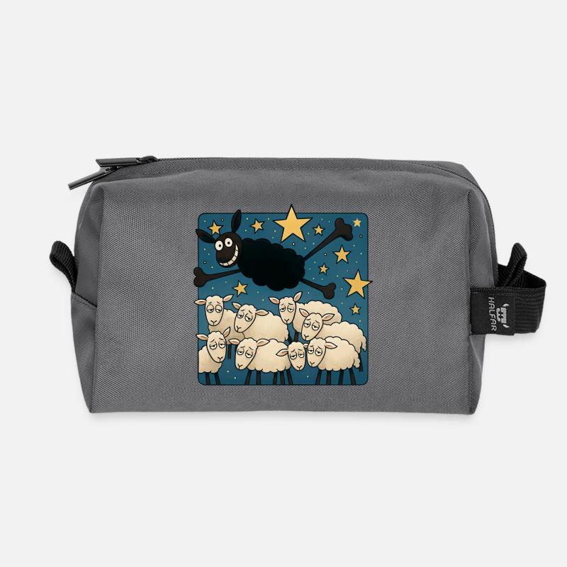 Schwarzes Schaf - Recycelte Kulturtasche - Anthrazit