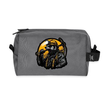 Bergmann-Dachs-Kohlentunnel-Design - Recycelte Kulturtasche - Anthrazit - Vorne