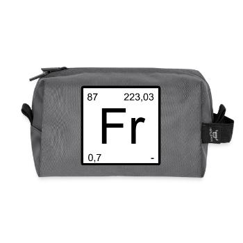 Francium element design with period numbers - Recycled Toiletry Zip Bag - anthracite - Front