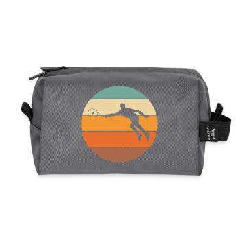 tennis - Recycled Toiletry Zip Bag - anthracite - Front