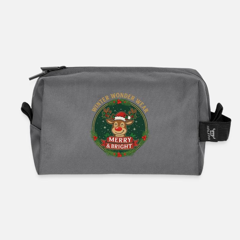 Winterreindeer Merry & Bright - Recycelte Kulturtasche - Anthrazit