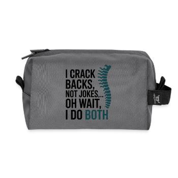 Chiropractor Crack Backs Professional Expert  - Recycled Toiletry Zip Bag - anthracite - Front