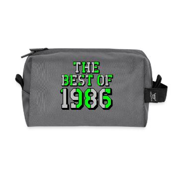 The Best of 1986 , 40th Birthday - Recycled Toiletry Zip Bag - anthracite - Front