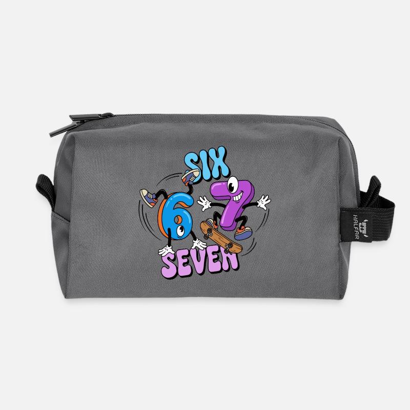 Six Seven Viral 67 Kids Meme - Recycelte Kulturtasche - Anthrazit