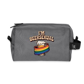 I'm Beersexual - Cool Beer Logo - Recycled Toiletry Zip Bag - anthracite - Front
