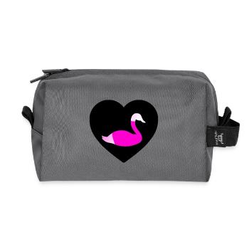 cygne - Trousse de toilette en tissu recyclé - anthracite - Devant