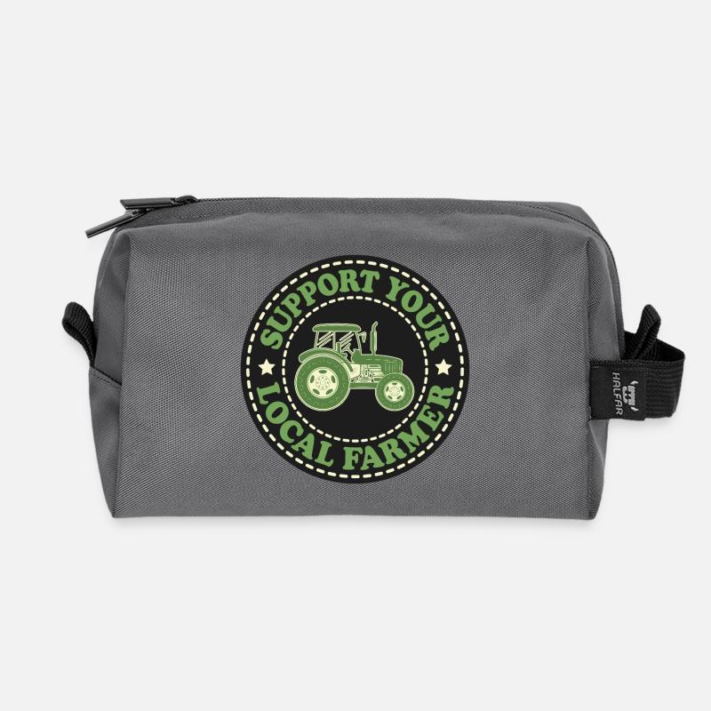 Support Your Local Farmer - Recycelte Kulturtasche - Anthrazit