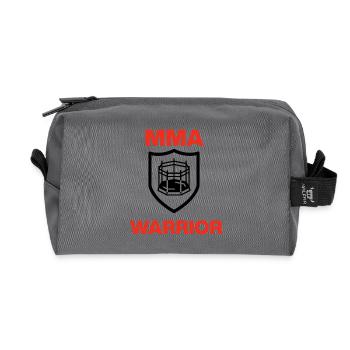 MMA Warrior, Cage Ready, Fight, Octagon, Fight - Recycled Toiletry Zip Bag - anthracite - Front