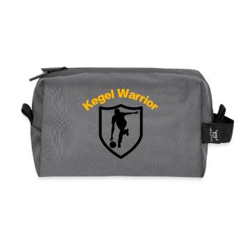 Kegel Warrior, Bahnlegende, Alle 9e, Kegler - Recycelte Kulturtasche - Anthrazit - Vorne