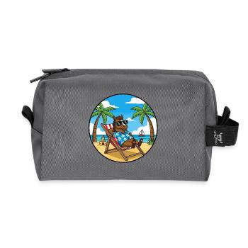 Cool Horse Beach Vacation Summer Vibes - Recycelte Kulturtasche - Anthrazit - Vorne