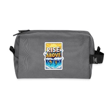 Rise Above Storms - Recycled Toiletry Zip Bag - anthracite - Front