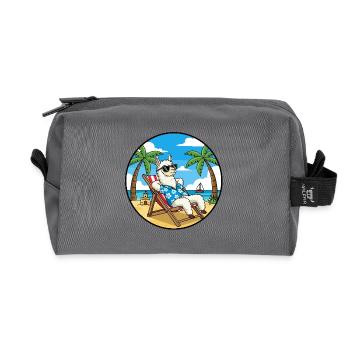 Coole Llama Beach Urlaubs-Sommer-Vibes - Recycelte Kulturtasche - Anthrazit - Vorne