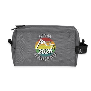 Team Haubau 2026 Builder Builder retro vintage - Recycled Toiletry Zip Bag - anthracite - Front