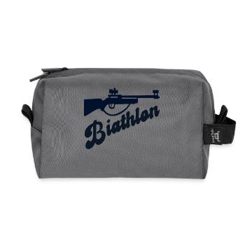 Winter Sport Biathlon - Recycelte Kulturtasche - Anthrazit - Vorne