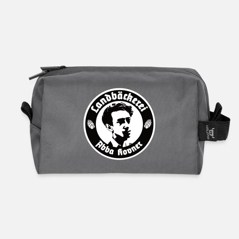 lbkov_druck - Recycled Toiletry Zip Bag - anthracite