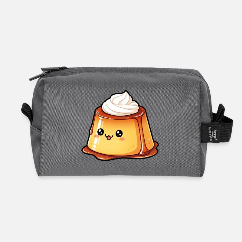 Kawaii Karamellpudding - Recycelte Kulturtasche - Anthrazit