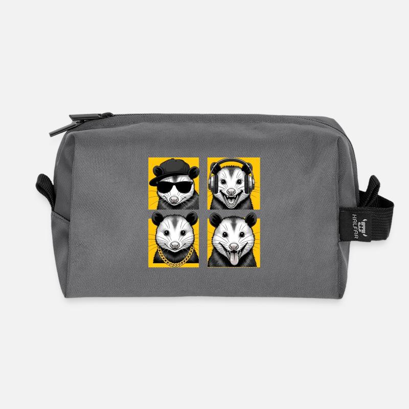 Opossum - Recycelte Kulturtasche - Anthrazit