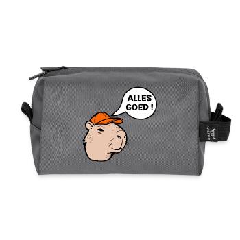 All good - Recycled Toiletry Zip Bag - anthracite - Front