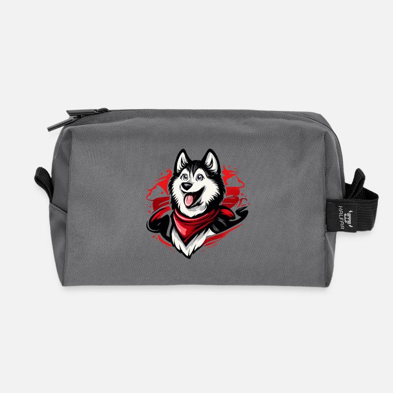 Team Husky - Recycelte Kulturtasche - Anthrazit
