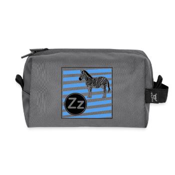 Z wie Zebra - Recycelte Kulturtasche - Anthrazit - Vorne