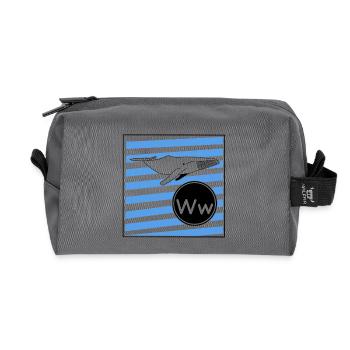 W wie Wal - Recycelte Kulturtasche - Anthrazit - Vorne