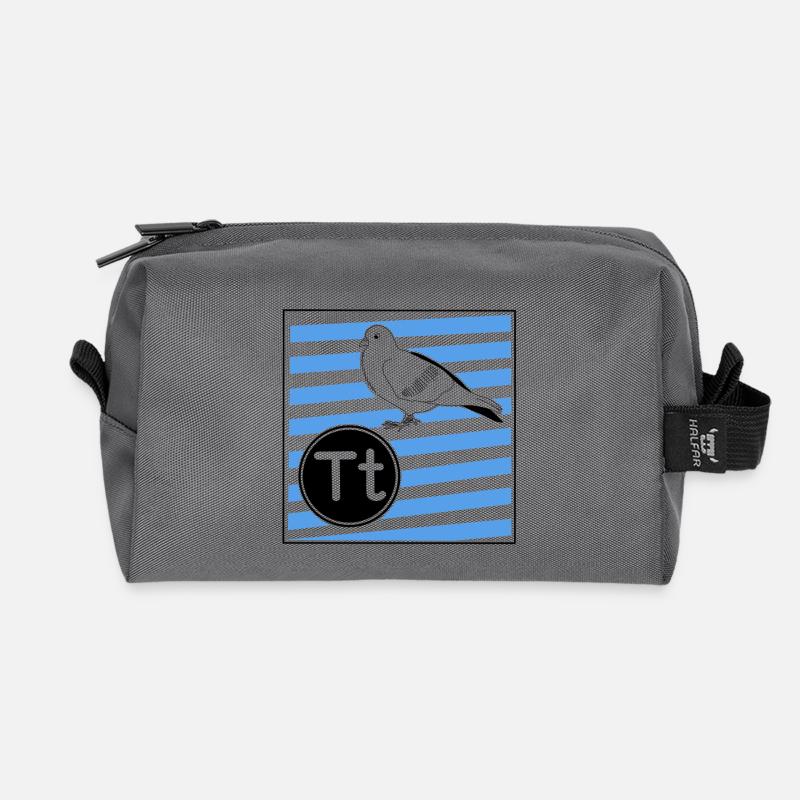 T for Dove - Recycled Toiletry Zip Bag - anthracite