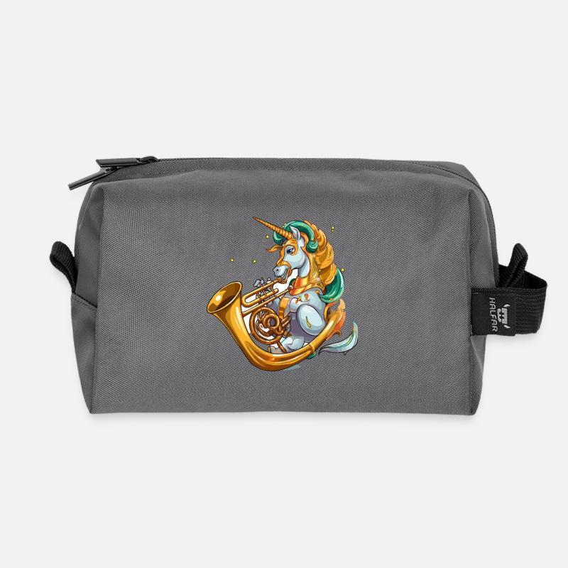 Unicorn Tuba Groove - Recycelte Kulturtasche - Anthrazit