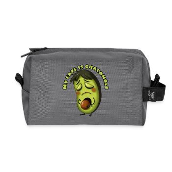 Avocado Destiny Guacamole Meme - Recycled Toiletry Zip Bag - anthracite - Front
