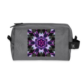 Kaléidoscope du mandala néon - Trousse de toilette en tissu recyclé - anthracite - Devant