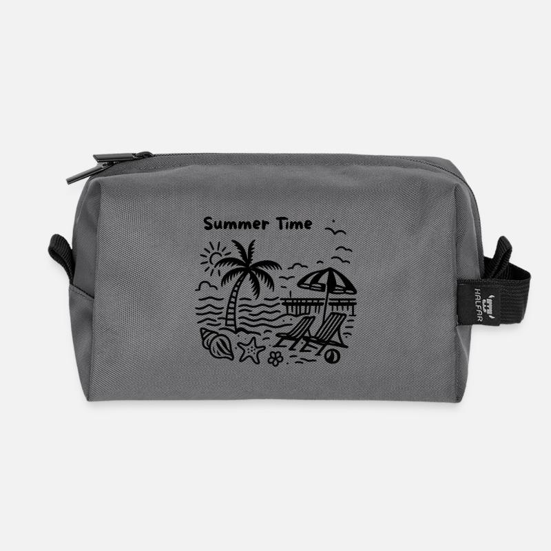 Stranddesign - Recycelte Kulturtasche - Anthrazit