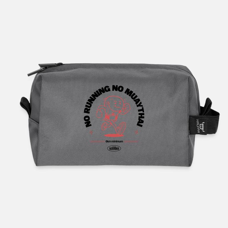 KEIN LAUFEN, KEIN MUAYTHAI - Recycelte Kulturtasche - Anthrazit