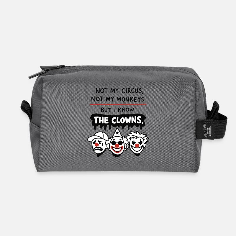 Not My Circus Not My Monkeys Statement - Recycelte Kulturtasche - Anthrazit