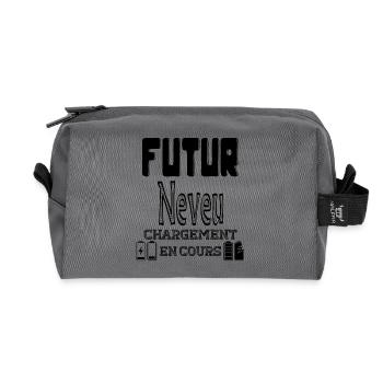 Future Nephew Loading In Progress - Recycled Toiletry Zip Bag - anthracite - Front
