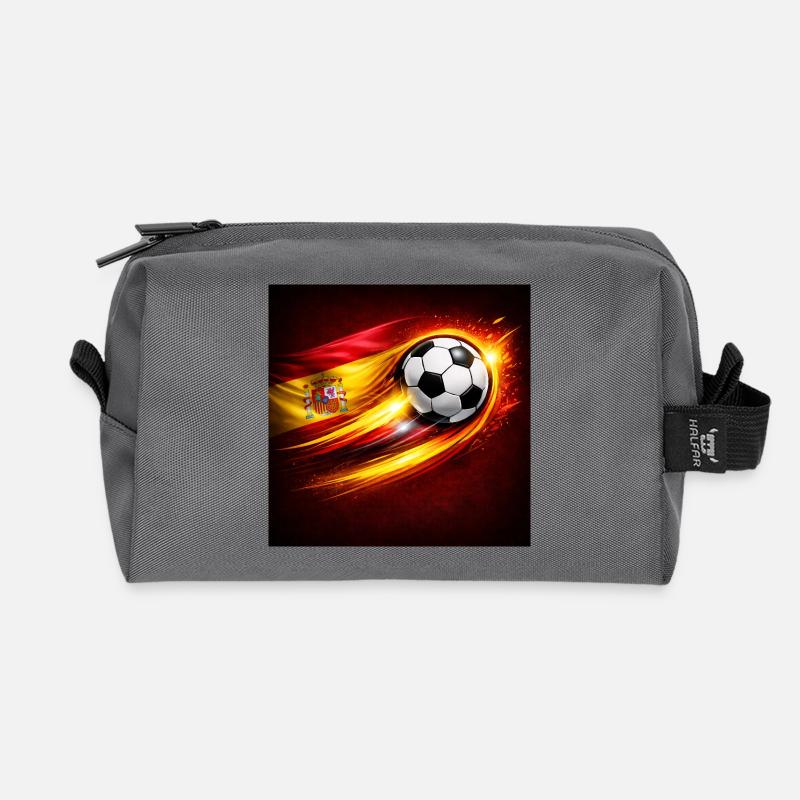 Spanien Fußball Feuerspur - Recycelte Kulturtasche - Anthrazit
