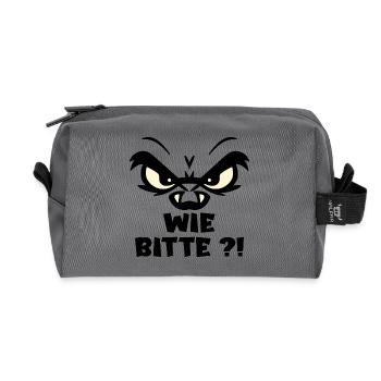 Comme je vous en prie d’exprimer - Trousse de toilette en tissu recyclé - anthracite - Devant