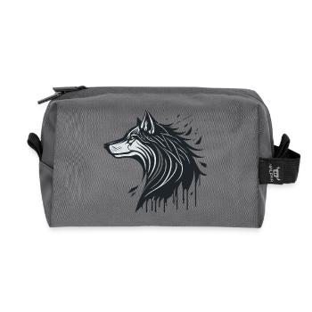 Spektraler Wolf - Recycelte Kulturtasche - Anthrazit - Vorne