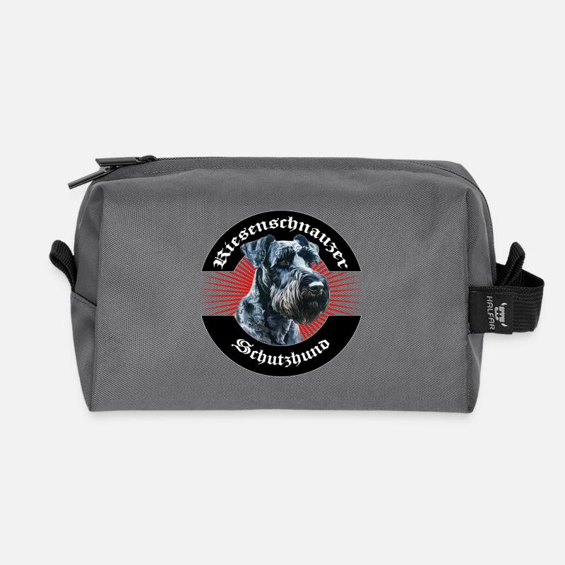 Riesenschnauzer Schutzhund Emblem - Recycelte Kulturtasche - Anthrazit